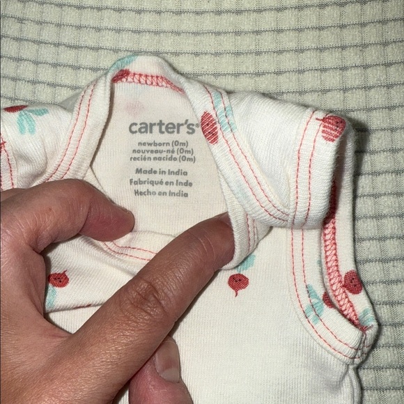 Carter's White printed and embroidered Bodysuits Set - Picture 5 of 17